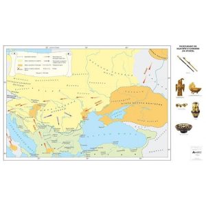 КАРТА РАЗСЕЛВАНЕ НА БЪЛГАРИ И СЛЯВЯНИ (VІ-VІІ В.)