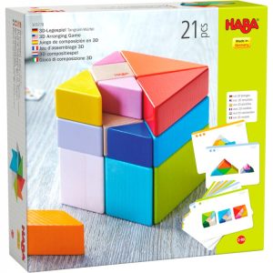 ТАНГРАМ КУБ - ДЪРВЕНА ИГРА С ШАБЛОНИ - ХАБА
